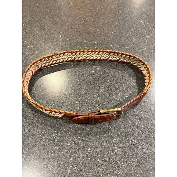 Vintage TORINO Braided Leather brass buckle  size 32 USA made - Picture 12 of 12